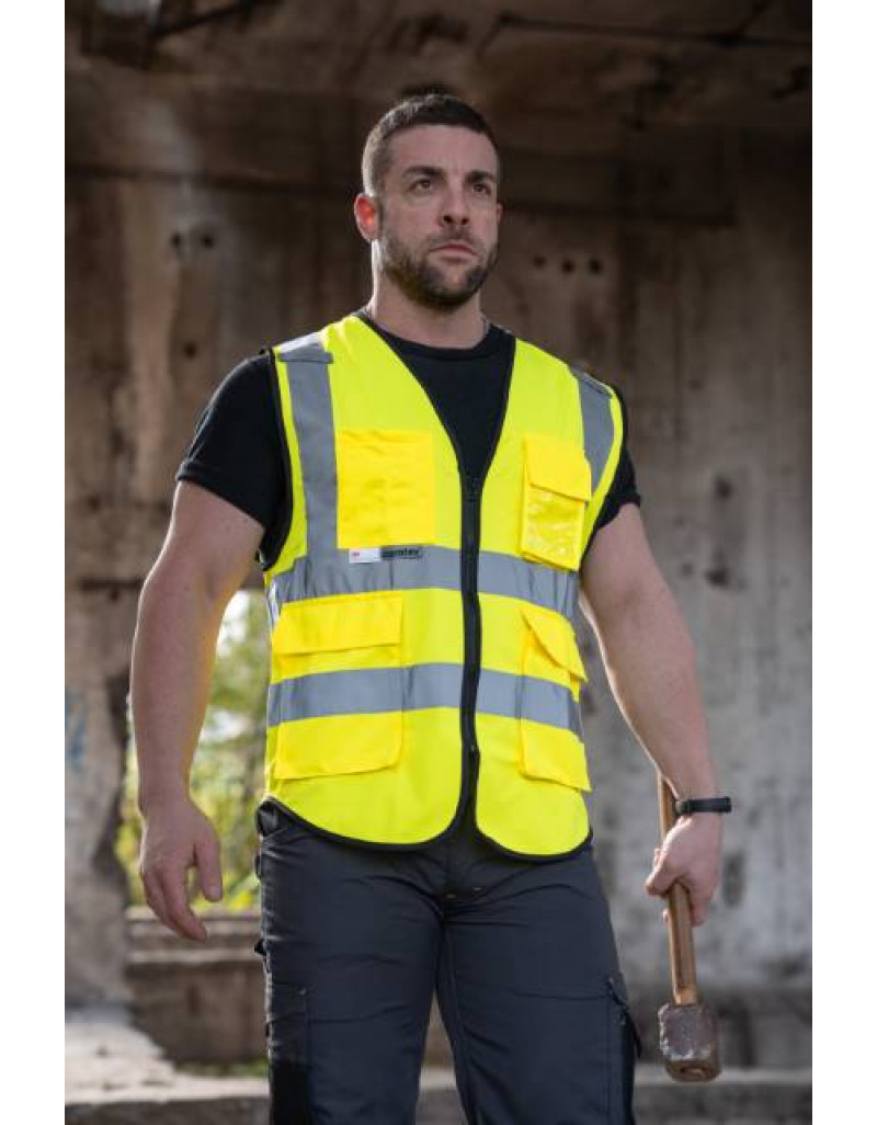 Vestă multifuncțională de înaltă vizibilitate